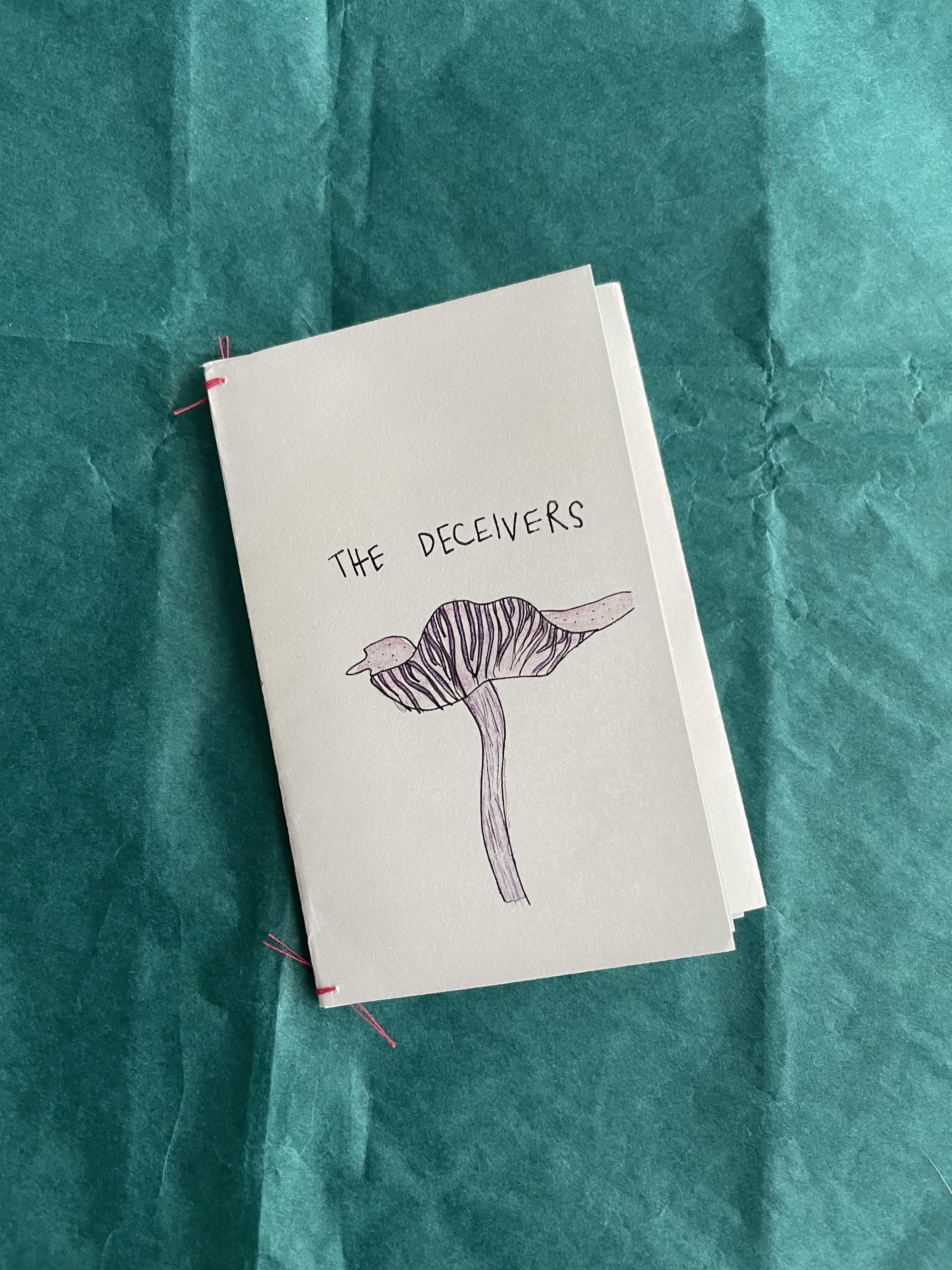 a poetry-comic featuring a watercolor purple mushroom on the cover